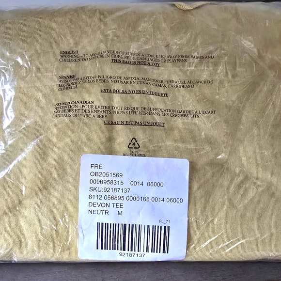 NWT Free People Devon Tee Medium Pompas - Picture 5 of 5